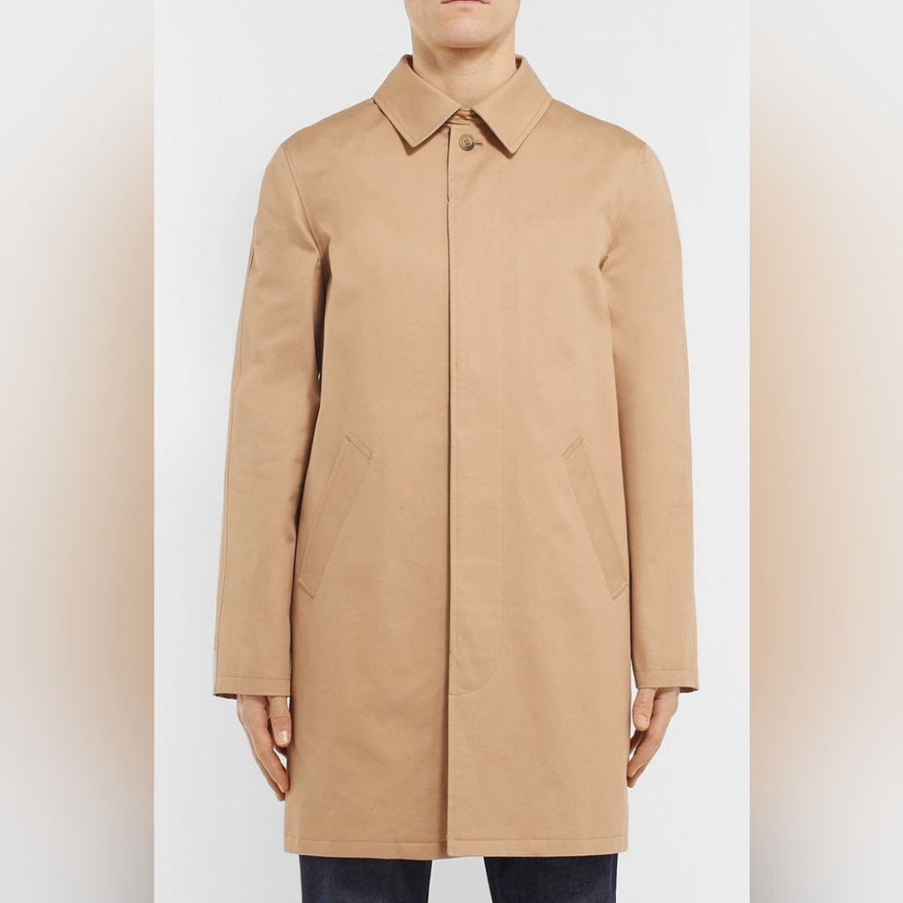 A.P.C. Cotton Twill Beige Trench Coat L
